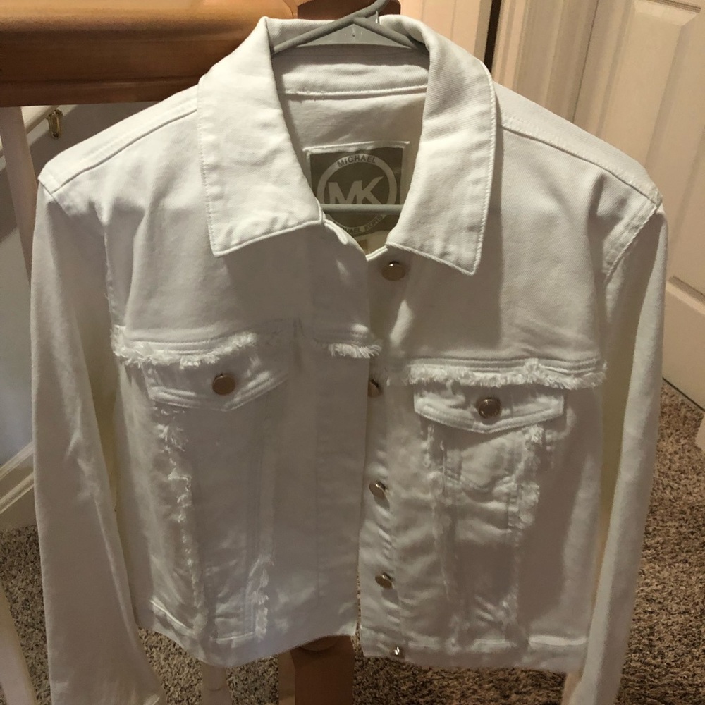 Michael Kors white jeans jacket